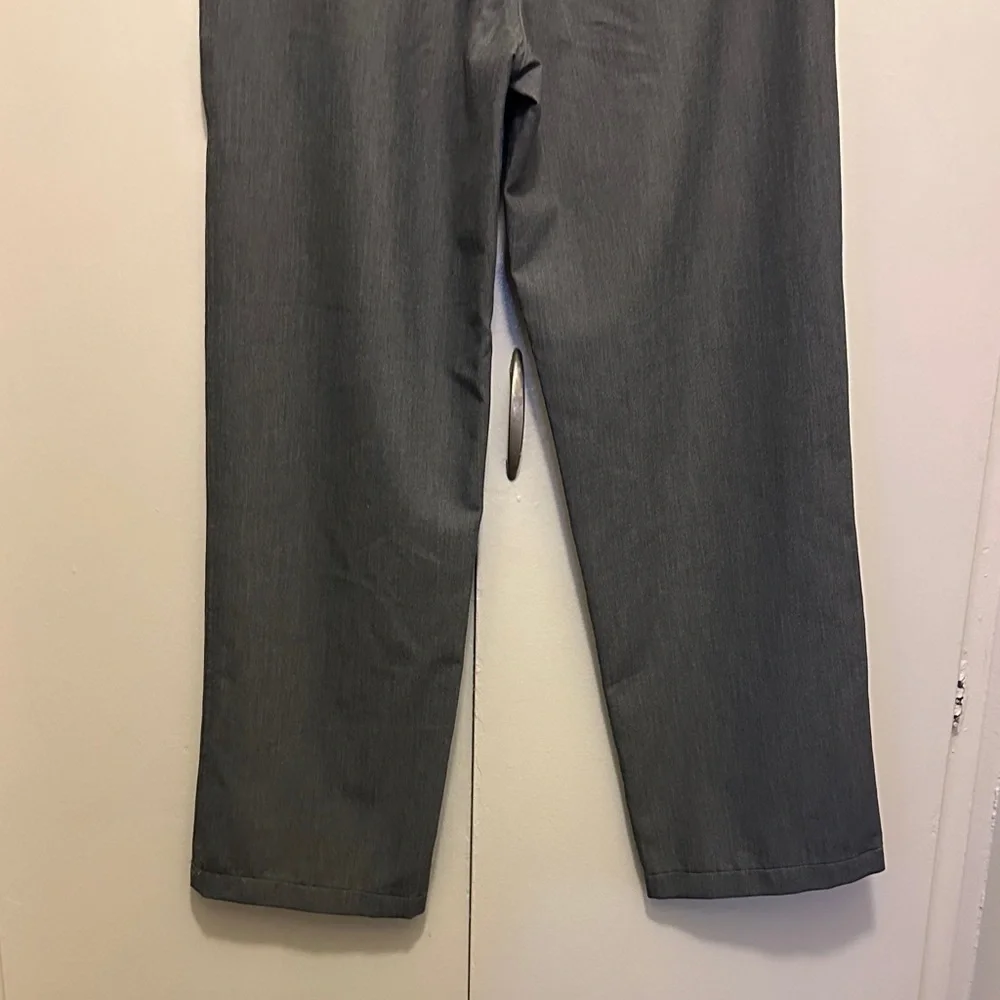 Figs Charcoal Pants with Teal Drawstring